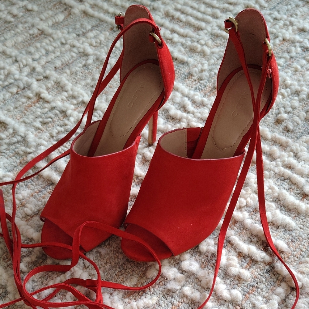 Aldo Open Toe Strapped Heels